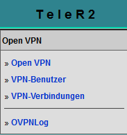 Open VPN Menü