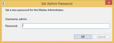 Passwort Admin eingeben